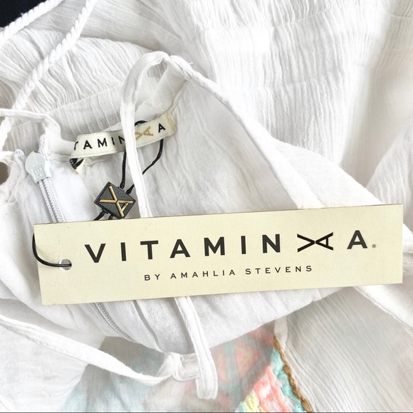 Vitamin A | sunrise embroidered ivory beach romper - Picture 6 of 7